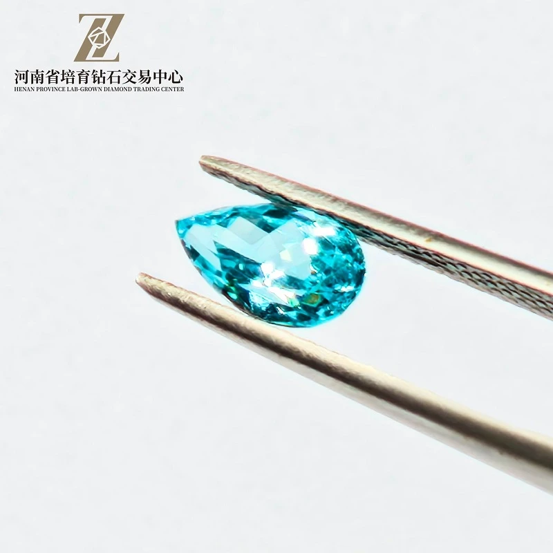 2,472 Carat Lab-Luotu Paraiba-Style Granaattipäärynäleikkaus
